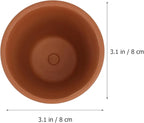 5pcs Red Terracotta Succulent Flower Pots with Saucers, Breathable Clay Planting Containers for Indoor and Outdoor Garden, 8x8cm Decorative Plant Pots Set