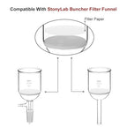 StonyLab Quantitative Filter Paper Circles, 46mm Diameter Cellulose Filter Paper with 20 Micron Particle Retention Medium Filtration Speed, Pack of 100