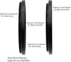 Metal Step Up Ring, 95mm to 105mm 95-105mm Step Rings 2 Pieces Step-Up Lens Adapter Ring for Canon Nikon Sony Camera Lens LingoFoto