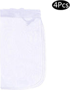 ALEGI 180 Micron Aquarium Filter Media Fine Mesh Bag, 8" by 4" Small Resin Filters Media Bags for Fish Tank (8"*4"(4Pcs))