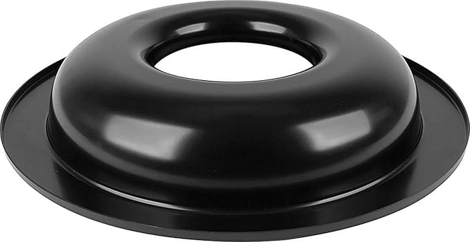 Allstar Performance Air Cleaner Base, 14 in Round, 5-1/8 in Carb Flange, Dropped Base, Lightweight, Aluminum, Black Paint, Each