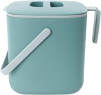 Blue Ginkgo Kitchen Compost Bin [2.6L / 0.69 GAL] – Filter-Free, Odor-Tight Countertop Food Waste Pail with Handles (Made in Korea, Green)
