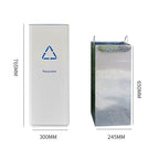 GLigeT Outdoor Trash can White Combined Trash Can Large-Capacity Square Sorting Trash Can Outdoor Direct Throw Trash Can Without Cover, Anti-Fingerprint Technology 48L Trash Can (Size : E)