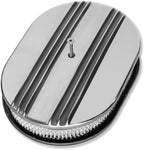 Tall Valve Covers For SBC 283 305 327 350 400 1958-1986 and 12" Oval Air Cleaner Partial Finned Polished