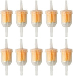 Inline Plastic Fuel Filters Set 10 Pieces For Lawn Garden Equipment And Gas Powered Engines, 6mm/8mm Compatibility