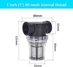 Budget Plastic Water Filter 1/2-1 - Lightweight Pre-Strainer for Fish Tanks, Garden Hose & Outdoor Plumbing(1 Inch 80 Mesh in)