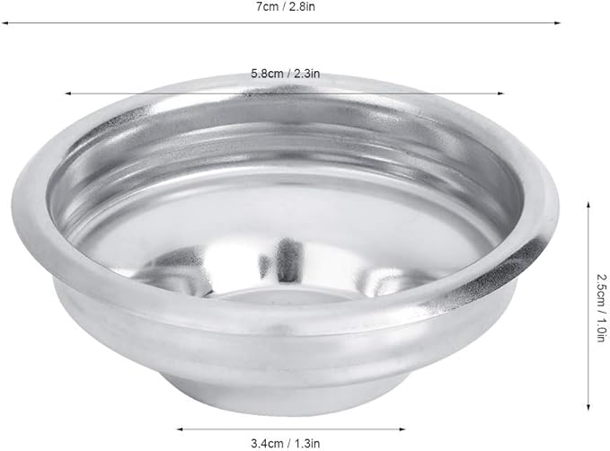 GOTOTOP Coffee Filter, Stainless Steel Filter Basket for 58mm SemiAutomatic Machines, Perfect for Home Baristas and Coffee Shops (Single serving)