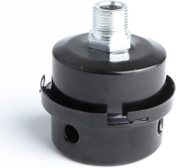 3/8" Male Thread Diameter (0.63in / 16mm) Air Compressor Silencer & Filter, Metal Air Compressor Intake Filter, Sound Muffler & Silencer, Air Compressor Replacement Parts