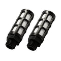 Quickun Plastic Exhaust Air Silencer, 3/4" Air Line Pneumatic Muffler Black Air Compressor Fitting (Pack of 2)