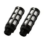 Quickun Plastic Exhaust Air Silencer, 3/4" Air Line Pneumatic Muffler Black Air Compressor Fitting (Pack of 2)