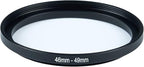 46mm Lens to 49mm Camera Lens Adapter 46mm to 49mm Step Up Ring Adapter Ring for All Brands of UV ND CPL, with Premium Lens Wiping Cloth 2 Pack (46mm-49mm)