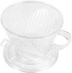 Transparent Cone Shaped Reusable Coffee Filter, Portable Drip Coffee Maker Cup, Dripper for Pure Flavor Extraction