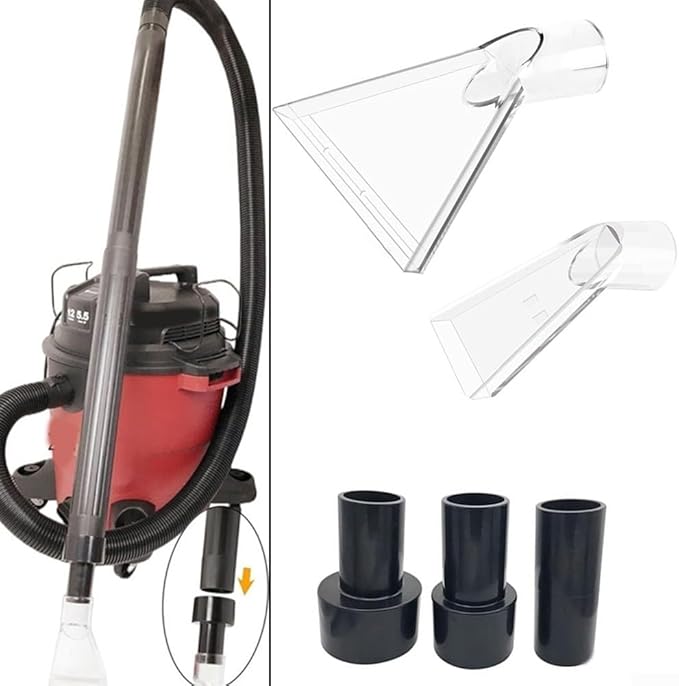 Swivel Head Floor Nozzle Set with Adapters, Transparent Carpet Cleaner Attachment for Most Vacuum and Portable Extraction Machines(C)