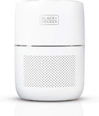 BLACK+DECKER Tabletop Air Purifier, HEPA Air Purifier for Rooms Up To 435 Sq. Ft. per 5 Air Changes, 3-Stage Filtration System with Carbon Filter, ENERGY STAR Certified, BAPT01, White