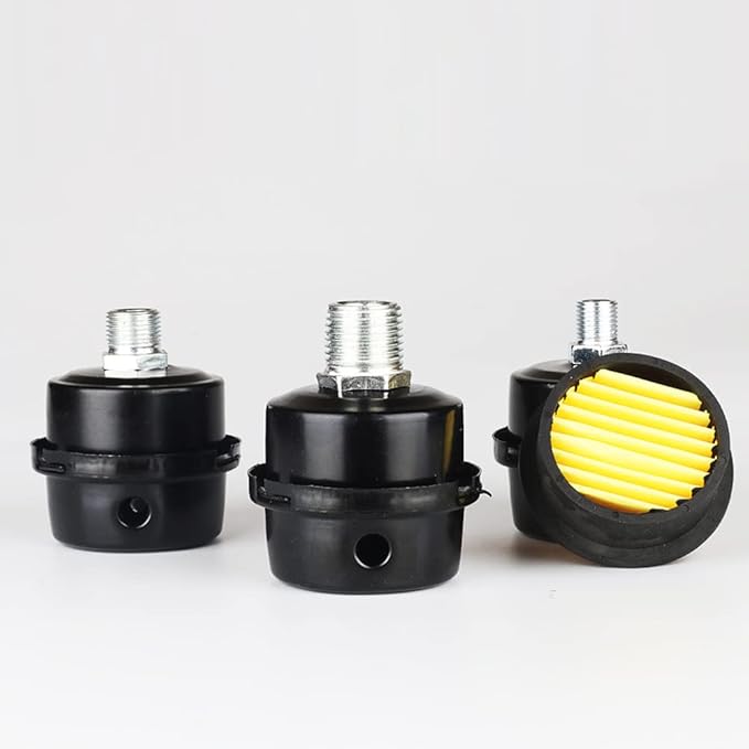3/8" Male Thread Diameter (0.63in / 16mm) Air Compressor Silencer & Filter, Metal Air Compressor Intake Filter, Sound Muffler & Silencer, Air Compressor Replacement Parts