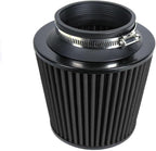 KYOSTAR Universal 3.5" (89mm) High-Flow Air Filter, Reusable Cone Cold Air Intake, High Performance Washable Clamp-On Car High Flow Air Kit, Flange Diameter: 3.5 Inch, Filter Height: 6.1 Inch, Black