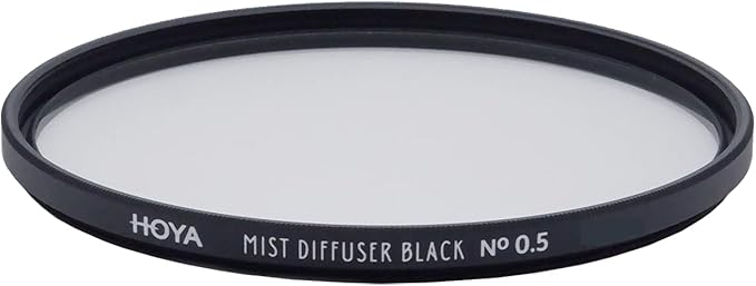 Hoya 55mm Mist Filter Black Diffuser No. 0.5 - Black Mist Filter for Camera Lenses - Soft Diffusion Effect for Portrait Photography & Cinematic Look, Reduces Contrast & Softens Wrinkles