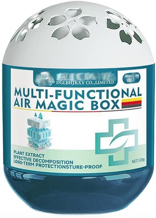 Air Magic Box, Indoor Air Purification Dust Removal Magic Box, Requires No Electricity, Silent Automatic Vacuuming, Long Lasting Fresh Air Gel 4.23 Oz for Any Corner (2PCS)