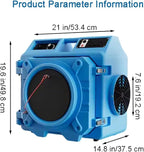 550 CFM Air Scrubber, Air Purifier with 3 Stage Filtration, Air Machine for Industrial and Commercial Use, Air Mover Dehumidifier with MERV-10 Filter, HEPA, Activated Carbon Filter (Blue)
