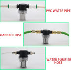 Sediment Filter Pressure Washer Filter Stainless Steel Filter 40Mesh Screen for Outdoor Gardening Inlet Water 1/2 Inch Female Thread Connector