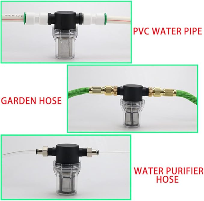 Sediment Filter Pressure Washer Filter - Stainless Steel 40Mesh Screen for Outdoor Gardening - 3/4 Inch Female Thread Connector