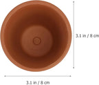 5pcs Red Terracotta Succulent Pots with Drainable Saucers 8x8cm Baked Clay Planting Containers for Indoor and Outdoor Gardening