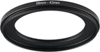 58mm to 43mm Step-up Adapter Rings Filter Adapter Black Metal Step Down Filter Ring Adapter Compatible with All Brand UV CPL ND Camera Lens Filter Stepping Rings (58mm-43mm)