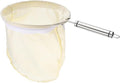 uxcell 1 Pcs Cloth Coffee Filter Bags, Coffee Sock Filter, Reusable Coffee Strainer with Stainless Steel Handle, Large, Yellow