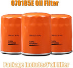 070185ES Oil Filters 90mm High Capacity for Ge-nerac 8kw-24kw Air-Cooled and Portable Generators 760cc 990cc Engines Rep 070185E 70185(3Pack)