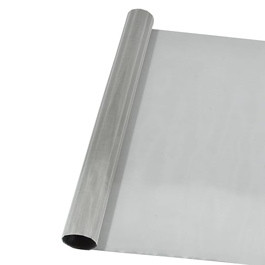 304 Stainless Steel Mesh 150Mesh, 15.7"x47.2"(40x120cm) Metal Mesh Screen, Woven Fine Wire Mesh Easy to Cut for Filter Mesh, Filtration Cloth and DIY Project