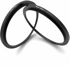 Metal Step Up Ring, 95mm to 105mm 95-105mm Step Rings 2 Pieces Step-Up Lens Adapter Ring for Canon Nikon Sony Camera Lens LingoFoto