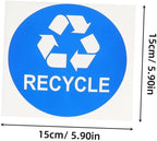 Tofficu 8pcs Hanging Trash Can Stickers Garbage Recycling Decals Material Remind Waste Sorting Habit