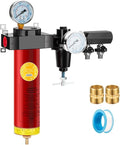 NANPU Z-R Air Filter Regulator– Sintered Filter, 3/8" NPT Inlet, 1/4" NPT Outlet Module, 0-230 psi Gauge, 127 CFM @ 6 bar, Metal Housing, Auto Drain (Z03-R-D)