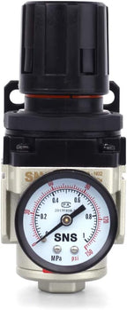 SNS AR3000-N02 Female Thread 1/4 NPT Air Pressure Regulator 0-150 PSI Adjustable,Bracket,Gauge