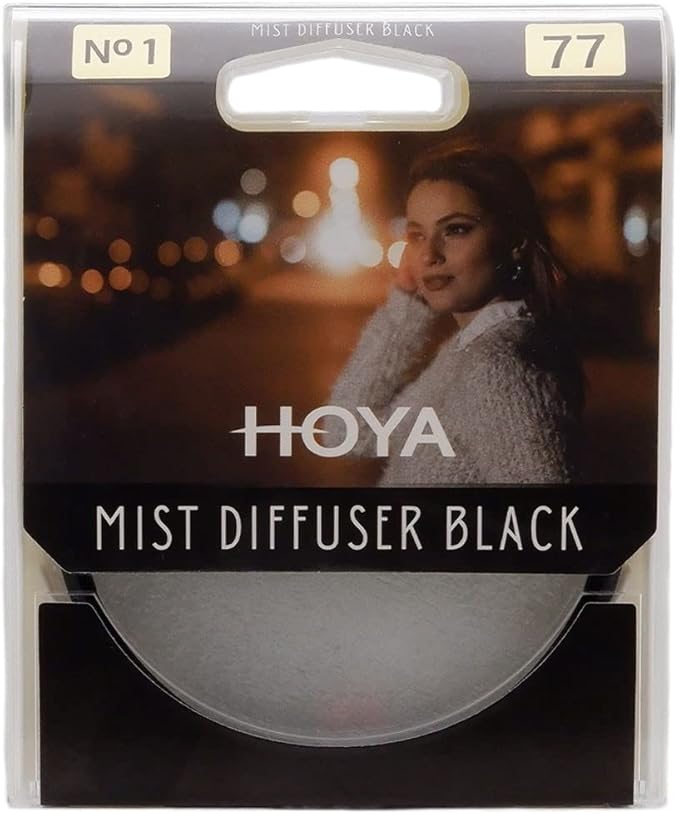 Hoya 58mm Mist Filter Black Diffuser No. 1 - Black Mist Filter for Camera Lenses - Soft Diffusion Effect for Portrait Photography & Cinematic Look, Reduces Contrast & Softens Wrinkles