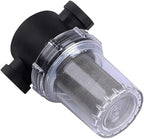 Budget Transparent Inline Filter - 1/2 3/4 1 Plastic Screen for Aquaculture Sediment & Sprinkler Pre-Filtration(G3I4 20 Mesh)