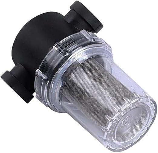 Budget Transparent Inline Filter - 1/2 3/4 1 Plastic Screen for Aquaculture Sediment & Sprinkler Pre-Filtration(G1 20 Mesh)