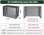 Aluminum Air Conditioner Cover Exterior Air Conditioning Unit Cover Air Conditioner Fence Screen Privacy Fence Trash Can Enclosure Outdoor Condenser Protective (Gray 100x50x70cm)