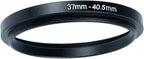 37mm Lens to 40.5mm Camera Lens Adapter 37mm to 40.5mm Step Up Ring Adapter Ring for All Brands of UV ND CPL, with Premium Lens Wiping Cloth 2 Pack (37mm-40.5mm)