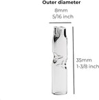 Premium Quality Glass Cigarette Rolling Filter Tips - Pack of 10 (8x35mm-Flat Mouth)