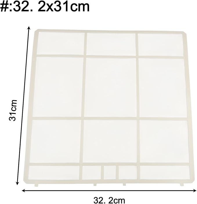 Air Conditioner Dust Filter Screen for Indoor Unit, Plastic Mesh AC Accessory, Hanging Design for Central Cooling Systems, Protects Air Outlet from Dust Buildup(32.2X31cm)