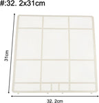 Air Conditioner Dust Filter Screen for Indoor Unit, Plastic Mesh AC Accessory, Hanging Design for Central Cooling Systems, Protects Air Outlet from Dust Buildup(32.2X31cm)