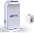 Wellis Air Purifier for Home, Electric HEPA Filter, Large 14.5x8.6x5.9 Inches, Push Button Control, Low Noise 6dB, with Extra Cartridge