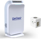 Wellis Air Purifier for Home, Electric HEPA Filter, Large 14.5x8.6x5.9 Inches, Push Button Control, Low Noise 6dB, with Extra Cartridge