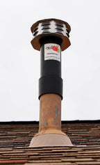 OdorHog Metal Cap Slip On Vent Stack Pipe Filter 3" Black ABS, Removes Outdoor and Sewer Odor Problems (3.0-inch)