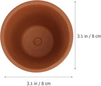 Red Clay Baked Clay Succulent Flower Pots with Saucers, 8x8cm Indoor Outdoor Decorative Terracotta Planters Set of 5 for Garden and Home Planting