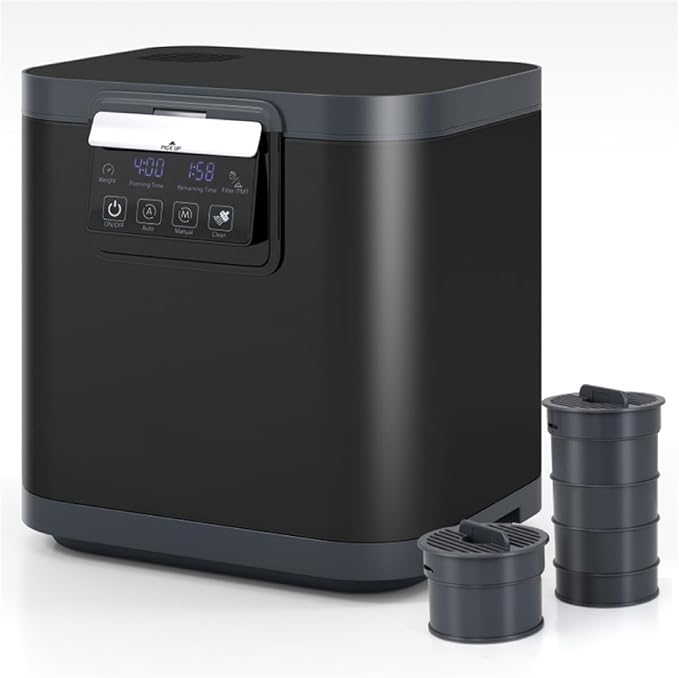 Electric Kitchen Composter with Activated Carbon Filters, LED Display & Auto Timer for Fast Food Waste Reduction