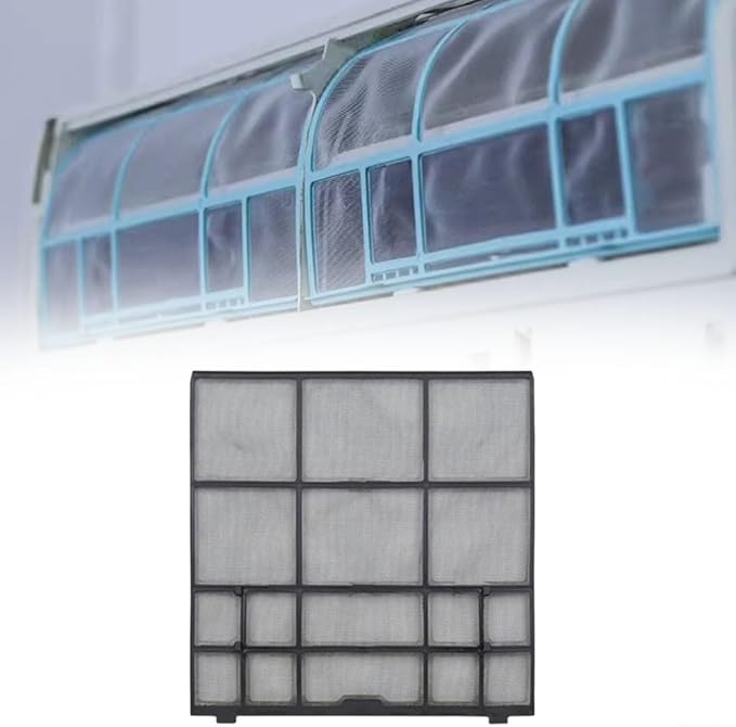 Wall Mounted Air Conditioner Dustproof Filter Cover,Plastic Indoor Unit Air Outlet Screen Compatible with Household Split System AC(31.5X31.5cm)