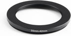 52mm Lens to 42mm Camera Lens Adapter 52mm to 42mm Step Down Ring Adapter Ring for All Brands of UV ND CPL, with Premium Lens Wiping Cloth 2 Pack (52mm-42mm)
