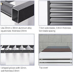 Outdoor Air Conditioner Cover Aluminum Decorative Fence Privacy Screen Protective Grilles for Heat Pumps Trash Can Enclosure Flower Stand Perfect for Concealing (Brown 100x50x70cm)